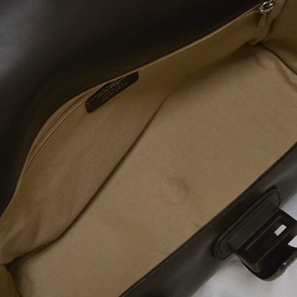 Salvatore Ferragamo Dark Brown Leather Handbag - Picture 13 of 16